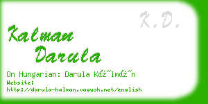 kalman darula business card